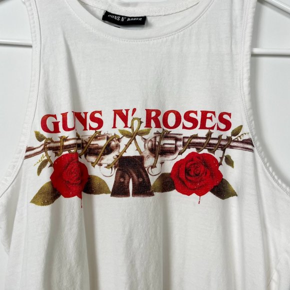 Cotton On Guns N Roses Womens Tank Top in White Size Extra Small - Picture 2 of 3
